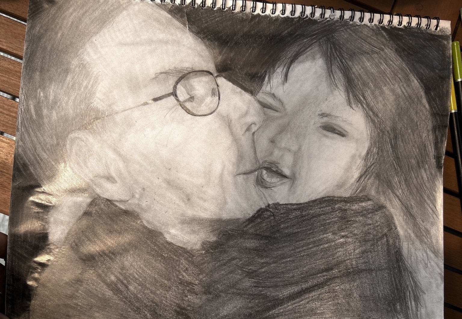 After: Charcoal Portrait Drawing